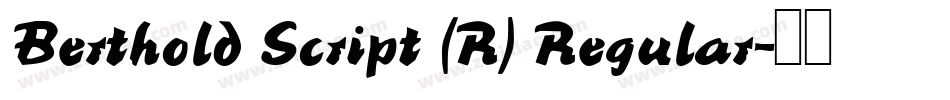 Berthold Script (R) Regular字体转换